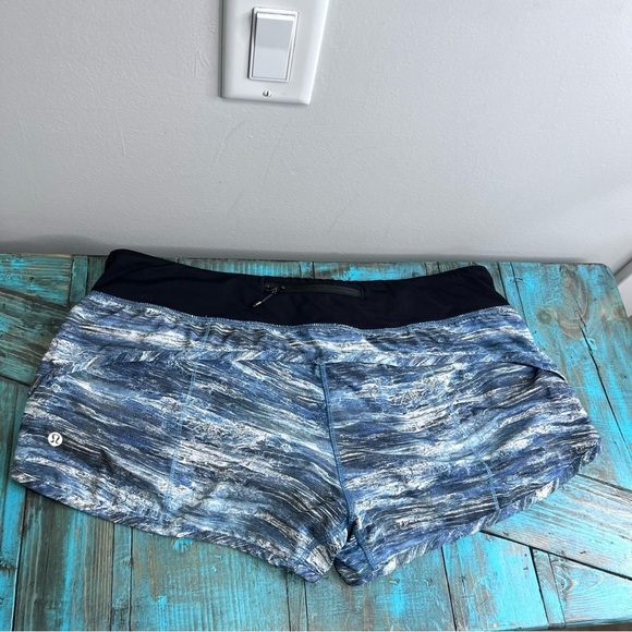 Lululemon Speed Short (4-way Stretch 2.5") Aerial Drift Multi Black Size 10 - Picture 10 of 15